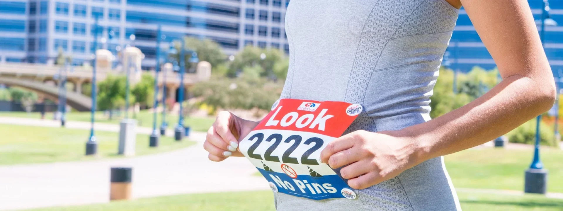 BIbBoards bibSNAPS racing bib with bibSNAPS showing