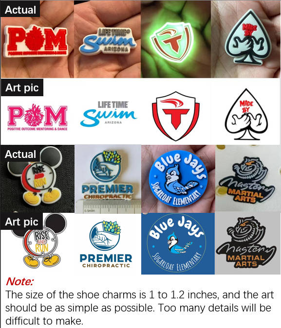 Custom Shaped Shoe Charms